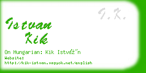 istvan kik business card